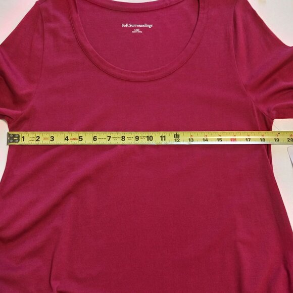 Soft Surroundings SANTIAGO Red Maxi Dress Large Cotton Modal - Picture 12 of 15